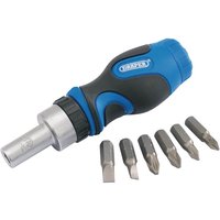 Draper Stubby Ratchet Screwdriver and Bit Set (7 Piece) - image 3