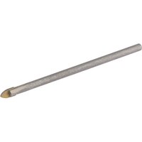 Draper Tile and Glass Drill Bit, 3mm, silver metal shaft with a pointed tungsten carbide tip for precision drilling.