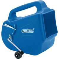 Blue Draper Tyrolean Flicker Machine with a crank handle and ergonomic top handle, featuring the Draper logo.