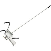 "Draper Universal Brake and Accelerator Pedal Depressor, silver metal rod with black rubber grips and adjustable clamps"