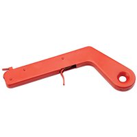 Red Draper W735 Flint Gun with angled handle, circular hole at one end, and visible flint wheel mechanism.