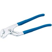 Draper waterpump pliers, 240mm, silver jaws, blue "No Nip" handles, 33mm capacity.