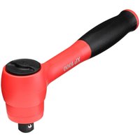 Red and black Draper XP1000 1/2" Drive VDE Insulated Ratchet with ergonomic handle and safety insulation.