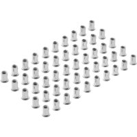 Zinc plated threaded insert rivet nuts, M10 x 1.5mm, pack of 50, cylindrical shape with knurled body.