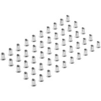 Draper zinc plated threaded insert rivet nuts, M8 x 1.25mm, pack of 50, silver cylindrical shape with threaded interior.
