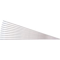 "Draper Zirconiated Tungsten Electrodes, silver rods, 1.6 x 150mm, neatly aligned, pack of 10"