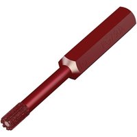 Red Marcrist dry tile drill bit 14mm with hexagonal shank and diamond-tipped cylindrical head.