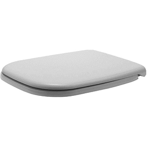 White round toilet seat made of durable plastic, featuring a smooth, curved design and a simple, modern aesthetic suitable for various bathroom styles.