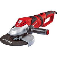 Red and black Einhell TE-AG 230 angle grinder with 230mm disc and side handle.