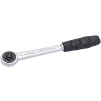 Elora 1450-2ZI 1/4" square drive ratchet with silver metal body and black ergonomic handle.