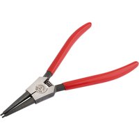 Elora A2 straight external circlip pliers with red handles and silver jaws, suitable for 19-60mm circlips.