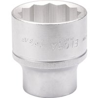 Silver Elora bi-hexagon socket, 1.5/8" size, 3/4" square drive, with engraved branding and textured grip.