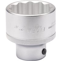 Silver Elora bi-hexagon socket, 2" size, 3/4" square drive, with engraved branding and ridged grip.