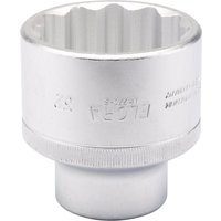 Silver Elora Bi-Hexagon Socket, 3/4" square drive, 52mm, with engraved branding and ribbed grip.