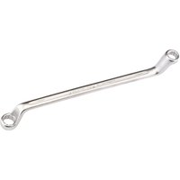 Elora Deep Crank Imperial Ring Spanner, silver, with 3/8 x 7/16 inch ends and angled design for improved access.
