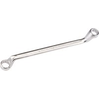 Silver Elora deep crank imperial ring spanner, 5/8 x 11/16 inch, with angled ends and engraved size markings.