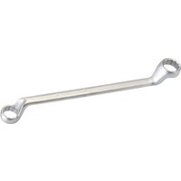 Silver Elora deep crank metric ring spanner, 24 x 26mm, with angled ends and polished finish.