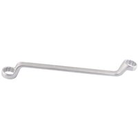Elora Deep Crank Metric Ring Spanner, silver, dual-end, 27 x 30mm, curved handle for tight spaces.