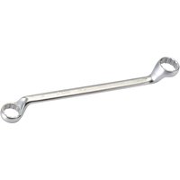 Silver Elora deep crank metric ring spanner, 30 x 32mm, with angled ends and polished finish.