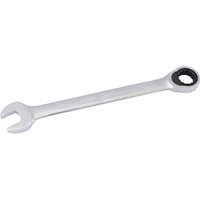 Elora Imperial Ratcheting Combination Spanner, 13/16", silver finish, open-end and ratcheting box-end design.