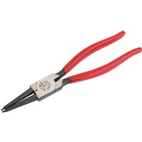 Red-handled Elora J3 straight internal circlip pliers with silver jaws for 40-100mm circlips.