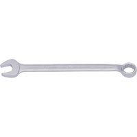 Silver Elora long combination spanner, 20mm, with open-end and ring-end, polished finish.