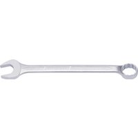 Silver Elora long imperial combination spanner, 1.7/8", with open-end and ring-end, sleek and polished finish.