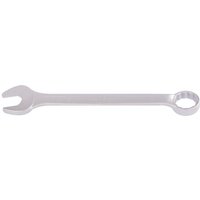 Silver Elora long imperial combination spanner, 2.3/16", with open-end and ring-end design.