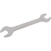 Silver Elora long metric double open end spanner, 30 x 32mm, with polished finish and engraved size markings.