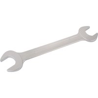 Silver Elora long metric double open end spanner, 41 x 46mm, with polished finish and dual crescent-shaped ends.