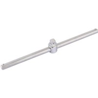 Silver Elora sliding T-bar, 1/2" square drive, 300mm length, with central sliding mechanism and polished finish.