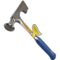 Estwing Surestrike Drywall Hammer with milled face, blue rubber grip, and hatchet-style claw.