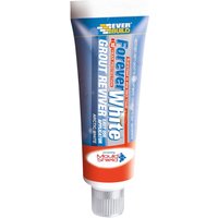 Everbuild Forever White Grout Reviver 200ml tube with blue and white label, orange accents, and white cap.