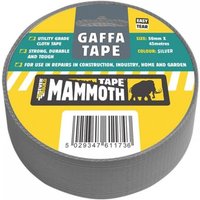 Silver Everbuild Sika Gaffa Tape, 50mm x 45m, strong and durable, labeled for utility use in construction and home.