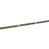 Green Draper Expert box spirit level, 1800mm, with handle and three bubble vials for precise leveling.