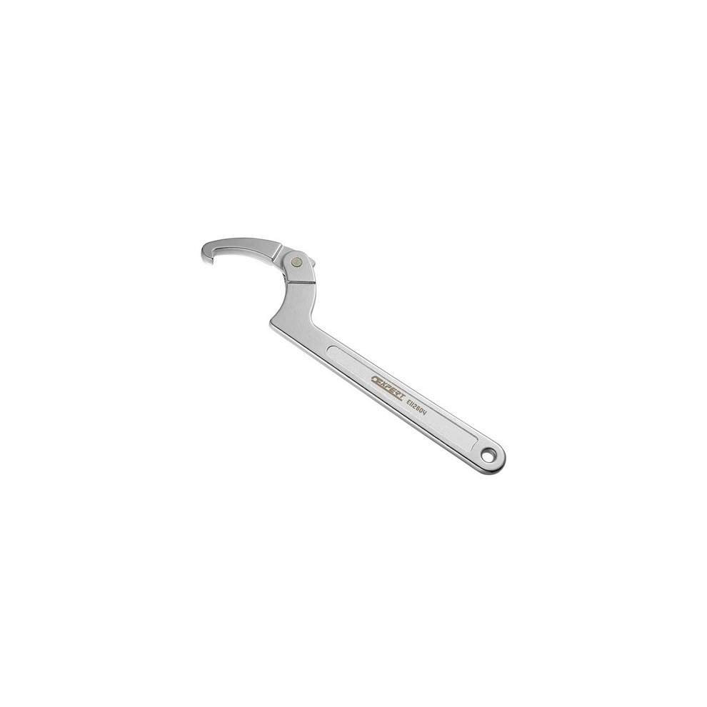 Silver metal hook and pin spanner with a curved end and a flat handle, featuring the brand name "Expert" engraved in gold on the handle.