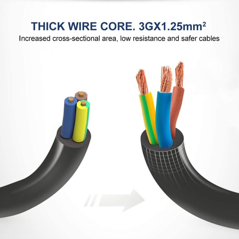 ExtraStar 6 Way 13A Black Extension Lead 5m - image 3
