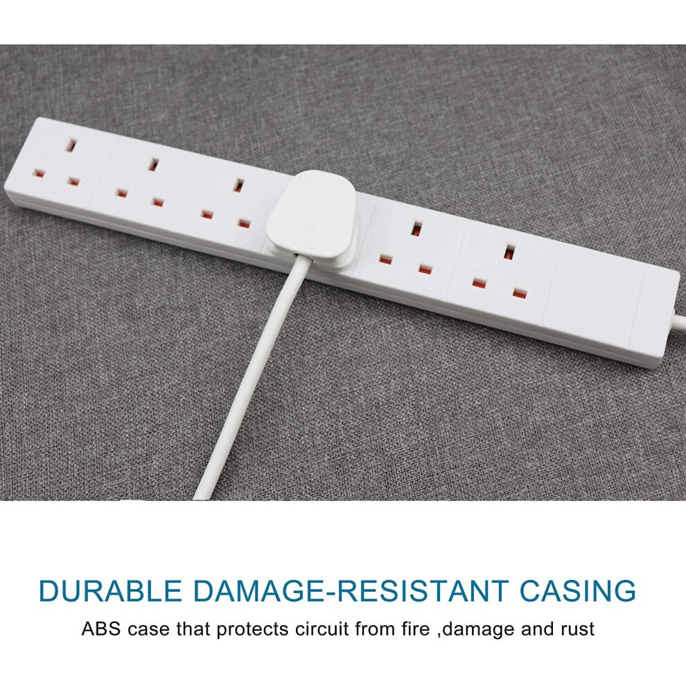 ExtraStar 6 Way 13A White Extension Lead with Switch 1m - image 5