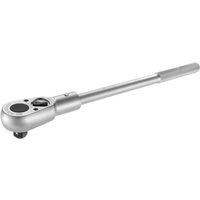 Silver Facom K.149M 3/4" drive heavy duty ratchet with long handle and round head.