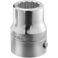 Facom K.21B 3/4" drive 12-point socket, 21mm, polished silver finish with engraved branding.