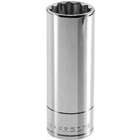 Silver Facom Bi-Hexagon Deep Socket 1/2In Drive 13Mm with polished finish and engraved size markings.