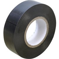 Black Faithfull PVC electrical tape roll, 19mm x 20m, with a smooth finish and white inner core.