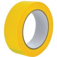 Yellow Faithfull edge masking tape roll, 36mm wide, 41.1m long, with a smooth finish and white inner core.