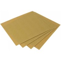Beige Faithfull glasspaper sanding sheets, 230x280mm, Grade 3, stacked and fanned out.