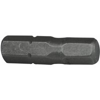 Faithfull 14010 hex S2 steel screwdriver bits, 6x25mm, pack of 3, dark gray, durable construction.