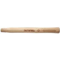 Faithfull 300mm hickory joiners hammer handle, light wood with engraved logo and textured grip.