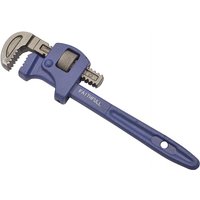 Blue Faithfull 61001 Stillson pattern wrench, 200mm, with adjustable jaw and textured grip handle.