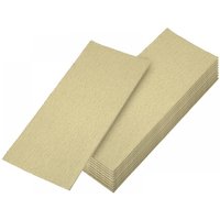 Beige Faithfull 1/2 orbital sanding sheets, fine grit, rectangular, pack of 5 stacked neatly.