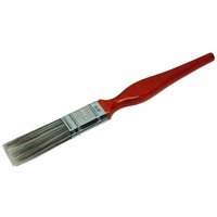 Red-handled Faithfull 19mm paint brush with synthetic bristles and metal ferrule.