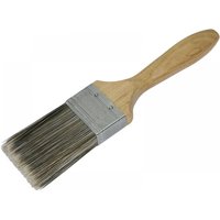 Faithfull 50mm synthetic paint brush with wooden handle and metal ferrule.